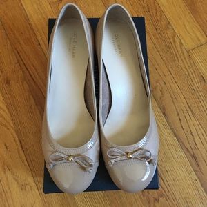 Cole Haan Elsie Cap Toe Bow Wedge Pump